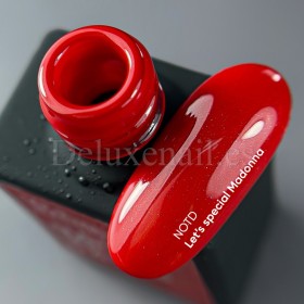 Esmalte Permanente Let’s special Madonna NAILSOFTHEDAY, Rojo con micro brillo, 10 ml