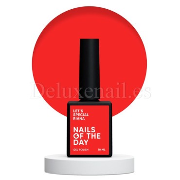 Esmalte Permanente Let’s special Riana NAILSOFTHEDAY, Rojo vivo, 10 ml