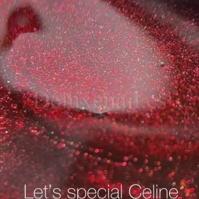 Esmalte Reflectante Céline NAILSOFTHENIGHT, Rojo oscuro, 10 ml