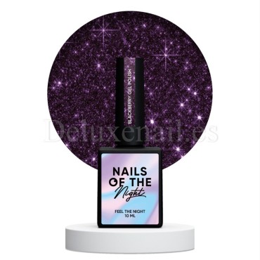 Esmalte Reflectante Blackberry NAILSOFTHENIGHT, Morado, 10 ml