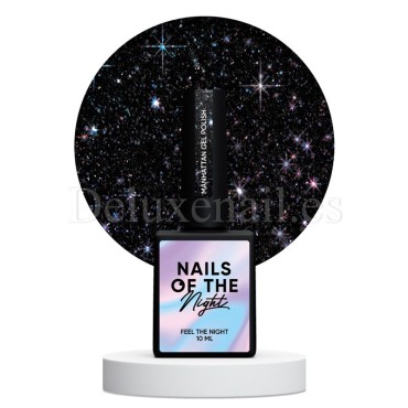 Esmalte Reflectante Manhattan NAILSOFTHENIGHT, Negro, 10 ml