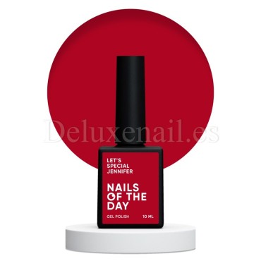 Esmalte Permanente Let’s special Jennifer NAILSOFTHEDAY, Rojo, 10 ml