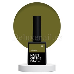 Color Base 03 NAILSOFTHEDAY, base de color verde caqui, 10 ml