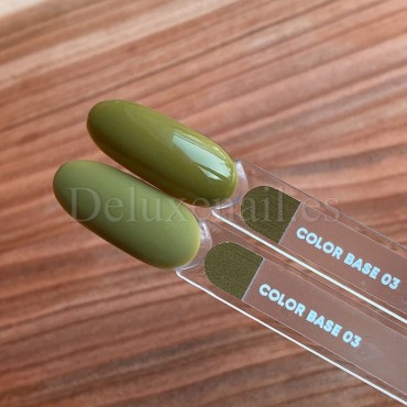 Color Base 03 NAILSOFTHEDAY, base de color verde caqui, 10 ml