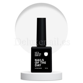 Base Let’s Amsterdam 01 NAILSOFTHEDAY, base de color blanco lechoso, 10 ml