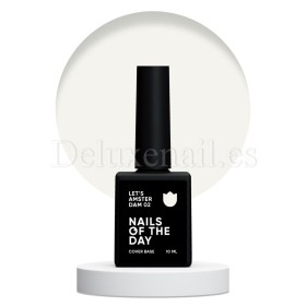 Base Let’s Amsterdam 02 NAILSOFTHEDAY, base de color blanco lechoso, 10 ml
