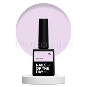 Cream Base 07 NAILSOFTHEDAY, base de color rosa lechoso, 10 ml
