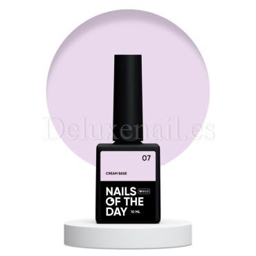 Cream Base 07 NAILSOFTHEDAY, base de color rosa lechoso, 10 ml