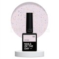 Potal Base 03 NAILSOFTHEDAY, base decorativa, violeta Lechoso con trozos de foil multicolor, 10 ml