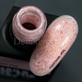 Potal Base 04 NAILSOFTHEDAY, base decorativa, rosa con trozos de foil multicolor, 10 ml