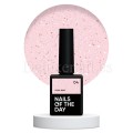 Potal Base 04 NAILSOFTHEDAY, base decorativa, rosa con trozos de foil multicolor, 10 ml