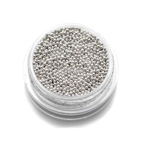 Micro bolitas caviar(metálico) - PLATA, 5 gr.