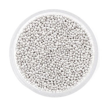 Micro bolitas caviar(metálico) - PLATA, 5 gr.