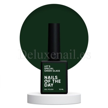 Esmalte Permanente Let’s special Green Glass NAILSOFTHEDAY, Verde oscuro, 10 ml