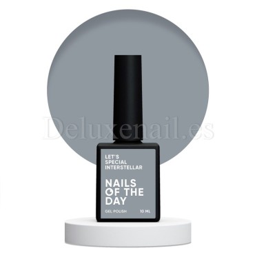 Gel Polish Interstellar NAILSOFTHEDAY, esmalte semipermanente gris claro, 10 ml