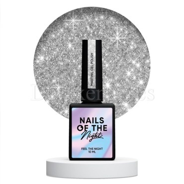 Esmalte Reflectante Martini NAILSOFTHENIGHT, Plata, 10 ml