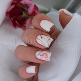 Potal Base 16 NAILSOFTHEDAY, base decorativa, blanco lechoso con trozos de foil holográfico, 10 ml