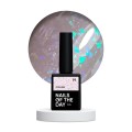 Potal Base 19 NAILSOFTHEDAY, base decorativa, blanco lechoso con trozos de foil holográfico, 10 ml