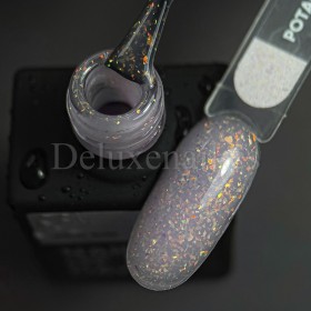 Potal Base 19 NAILSOFTHEDAY, base decorativa, blanco lechoso con trozos de foil holográfico, 10 ml