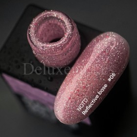 Reflective Base 06 NAILSOFTHENIGHT, base decorativa, rosa apagado con micro brillo reflectante, 10 ml