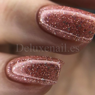Reflective Base 08 NAILSOFTHENIGHT, base decorativa, melocotón con micro brillo reflectante, 10 ml