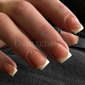 Reflective Base 08 NAILSOFTHENIGHT, base decorativa, melocotón con micro brillo reflectante, 10 ml