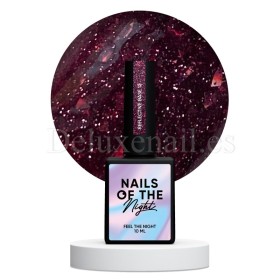Reflective Base 12 NAILSOFTHENIGHT, base decorativa, violeta con micro brillo reflectante, 10 ml