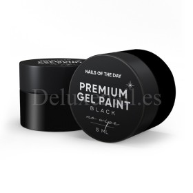 Premium Gel Paint Black No Wipe NAILSOFTHEDAY, 5 ml