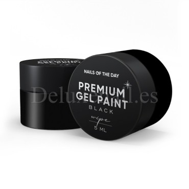 Premium Gel Paint Black Wipe NAILSOFTHEDAY, 5 ml