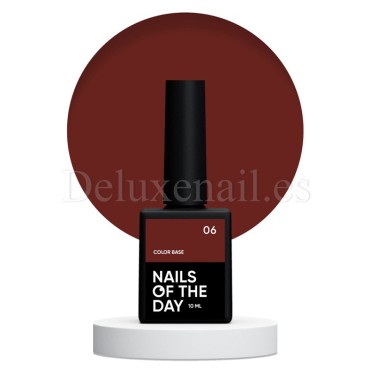 Color Base 06 NAILSOFTHEDAY, base de color chocolate, 10 ml