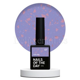 Potal Base 07 NAILSOFTHEDAY, base decorativa, lila oscuro con trozos de foil cobre, 10 ml