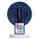 Reflective Base 02 NAILSOFTHENIGHT, base decorativa, azul con micro brillo reflectante azul y turquesa, 10 ml