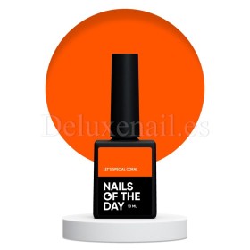 Gel Polish Coral 221 NAILSOFTHEDAY, esmalte semipermanente coral neón, 10 ml