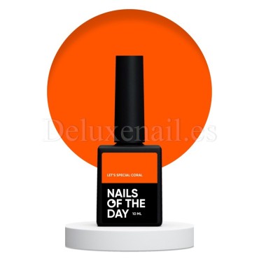 Gel Polish Coral 221 NAILSOFTHEDAY, esmalte semipermanente coral neón, 10 ml
