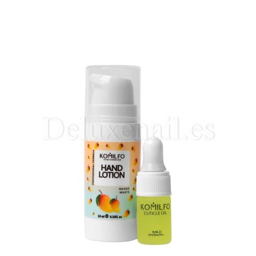 Set de regalo Komilfo Loción de manos Mango 10 ml con aceite Citrus 2 ml