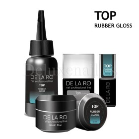 Top sin pegajosidad Rubber Gloss no wipe DE LA RO, 30 ml