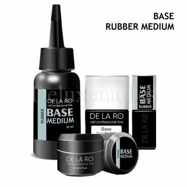Base Rígida Rubber Medium DE LA RO, 30 ml
