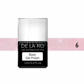 Base New France Shimmer 06 DE LA RO, base camuflaje, rosa con micro brillo, 12 ml