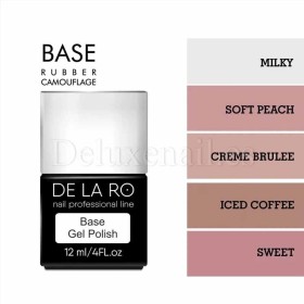 Base Rubber Camouflage Sweet DE LA RO, base camuflaje, rosa, 12 ml