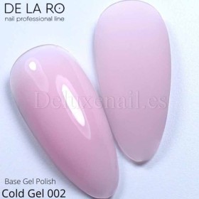 Cold Gel Base 02 DE LA RO, gel líquido nude rosa cálido, 12 ml