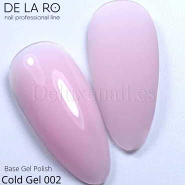 Cold Gel Base 02 DE LA RO, gel líquido nude rosa cálido, 15 ml