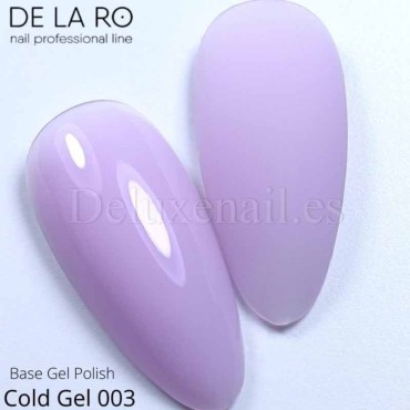 Cold Gel Base 03 DE LA RO, gel líquido nude rosa frío, 12 ml