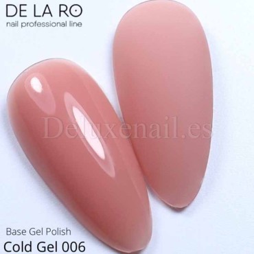 Cold Gel Base 06 DE LA RO, gel líquido rosa natural, 12 ml