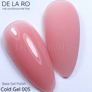 Cold Gel Base 05 DE LA RO, gel líquido nude beige rosado, 30 ml