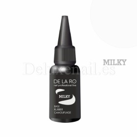 Base Rubber Camouflage Milky DE LA RO, base camuflaje, blanco lechoso, 30 ml