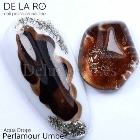 Pintura de Acuarela líquida nacarada Aqua Drops DE LA RO Perlamour Umber 4, 10 ml