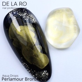 Pintura de Acuarela líquida nacarada Aqua Drops DE LA RO Perlamour Bronz 9, 10 ml