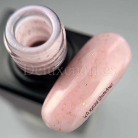 Esmalte Permanente Let’s special Whistledown NAILSOFTHEDAY, Rosa claro con trozos de foil dorado, 10 ml