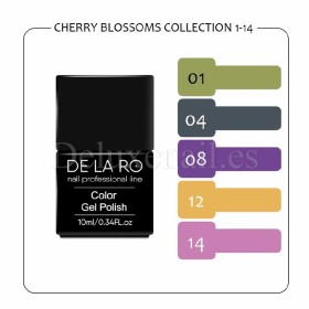 Colección de Esmaltes Permanentes Cherry Blossoms DE LA RO, 10 ml