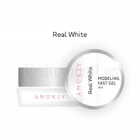 Fast Gel Real White Amokey, gel constructor de color, 15 gr